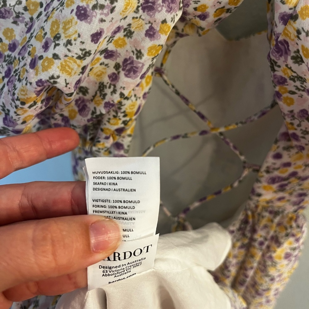 Bardot Marlie Ditsy floral print Mini Dress in Summer Floral Size XL - Picture 7 of 8